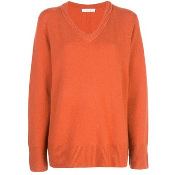 fine knit V-neck sweater