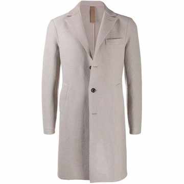 single-breasted fitted coat