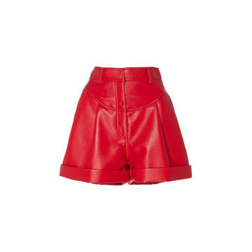 Quilted Faux Leather Shorts