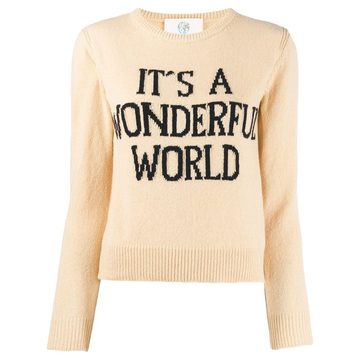 "it´s a wonderful world" knitted sweater