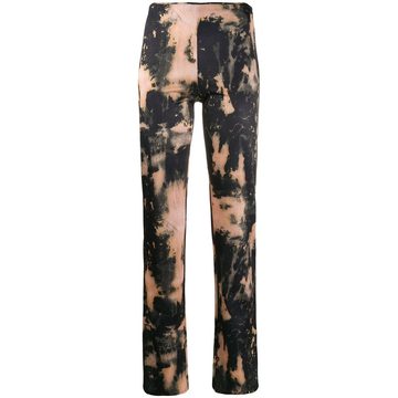 bleach print slim trousers