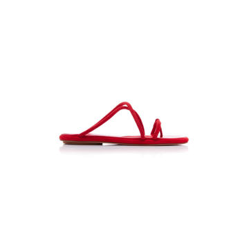 Pipe Strap Suede Sandals