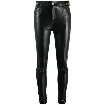 faux leather skinny trousers