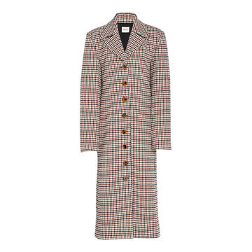 Georgina Check Wool-Blend Coat