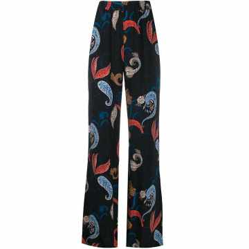 paisley flare trousers