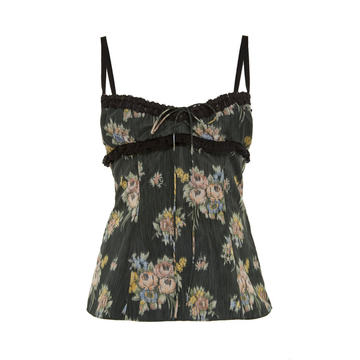 Lace Trimmed Floral Camisole