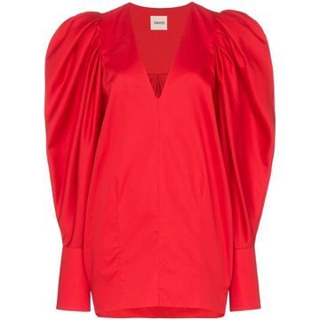 Conie oversized puff-sleeve blouse