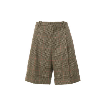 High-Rise Plaid Shorts