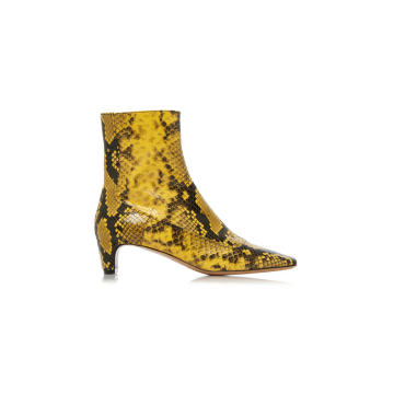 Snake Effect Ankle Boots