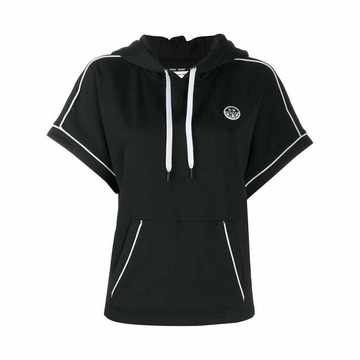 hooded short sleeve sweatshirt