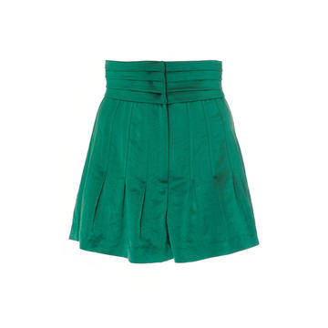 Lucca Satin Pleated Shorts