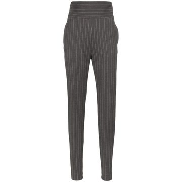 high-waisted pinstripe trousers