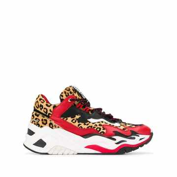 leopard chunky sneakers