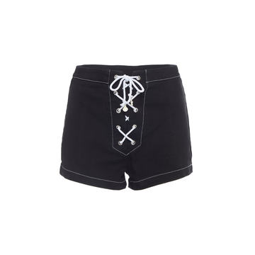 Dark sailor denim shorts