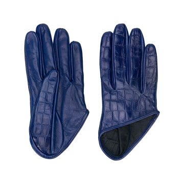 embossed crocodile effect gloves