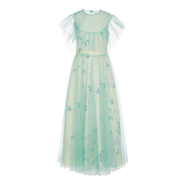 Printed Slip Tulle Dress