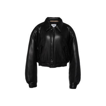 Bomi Faux Leather Bomber Jacket