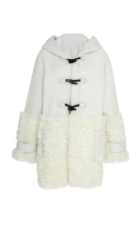 Hooded Shearling Toggle Coat展示图