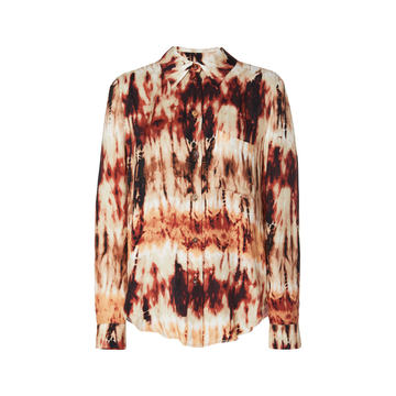 Celes Tie-Dye Cupro Button-Down Shirt