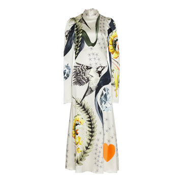 Clementina Printed Silk Dress