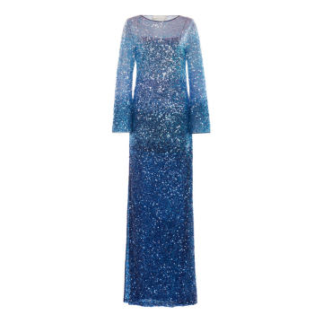 Sequin-Embellished Ombr�� Gown