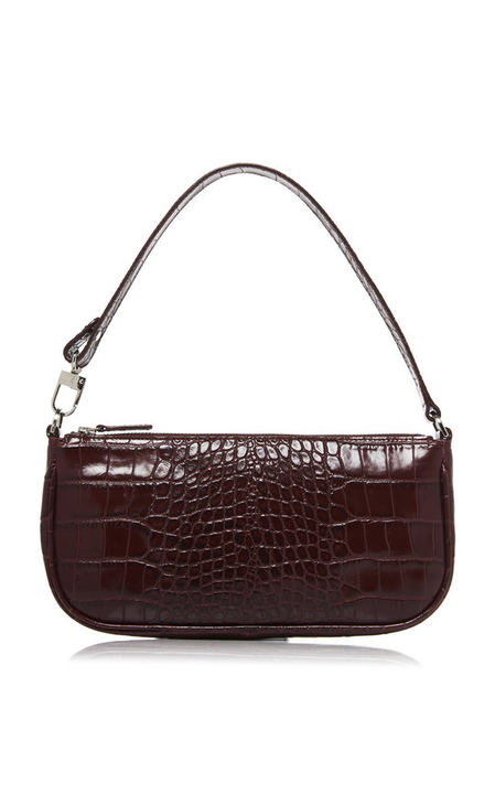 Rachel Croco Embossed Leather Bag展示图