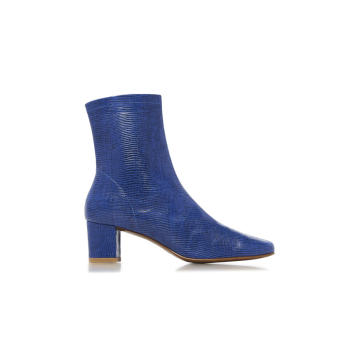 Sofia Lizard Embossed Leather Boots