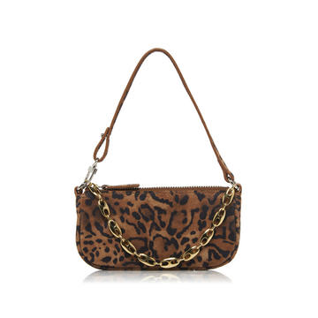 Rachel Mini Leopard Print Suede Leather Bag