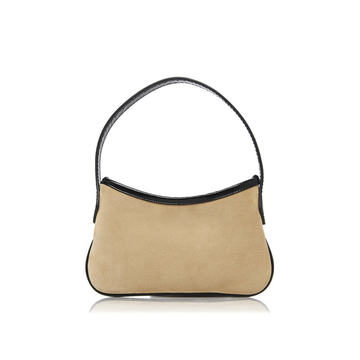 Kylie Mini Leather-Trimmed Suede Leather Bag