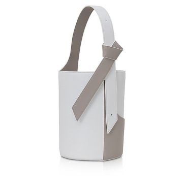 Lily Mini Egret White Bucket Bag