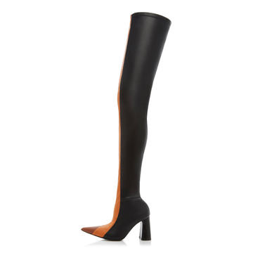 Testorf Leather Thigh High Boots