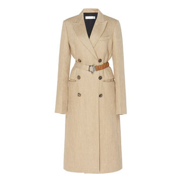 Belted Linen Trench Coat