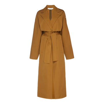 Flared Cotton-Blend Trench