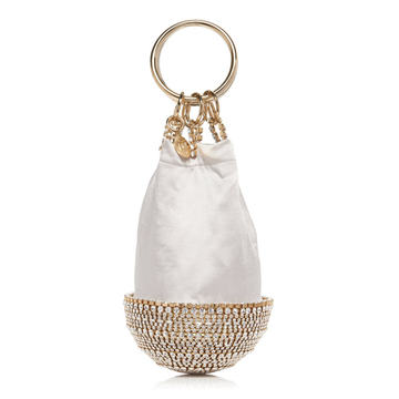 Ghizlan Crystal-Embellished Satin Bag