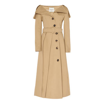 Off-The-Shoulder Cotton Trench