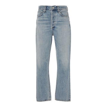 Riley High-Rise Cropped Straight-Leg Jeans