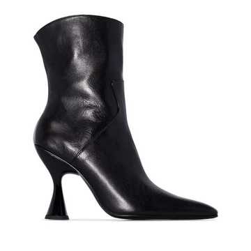 curved-heel 95mm ankle boots