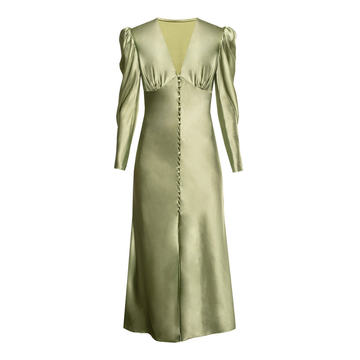 Trankility Silk Midi Dress