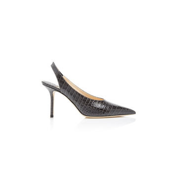 Ivy Croc-Effect Leather Slingback Pumps