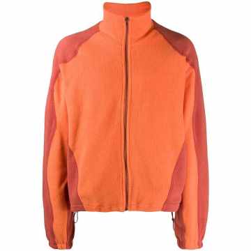 colour block fleece jacket