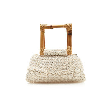 Ebano Macrame Top Handle Bag