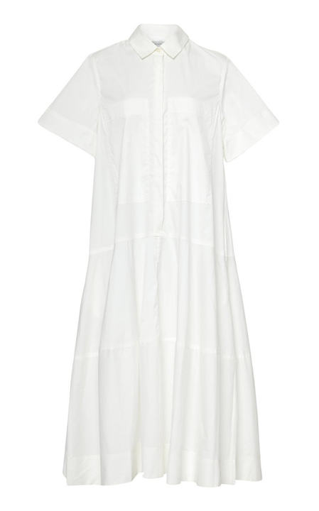 Elsie Stretch Cotton-Blend Midi Dress展示图