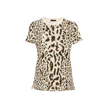 Leopard-Print Cotton-Jersey T-Shirt