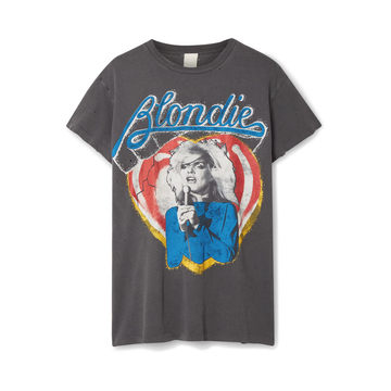 Blondie 仿旧印花纯棉平纹布 T 恤