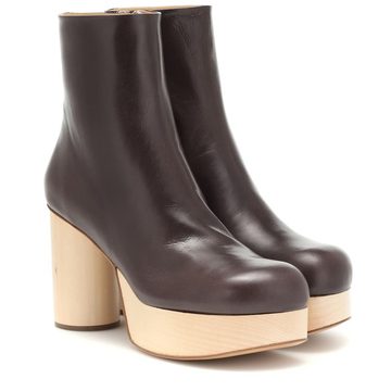 Leather ankle boots