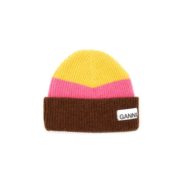 Striped Wool-Blend Beanie