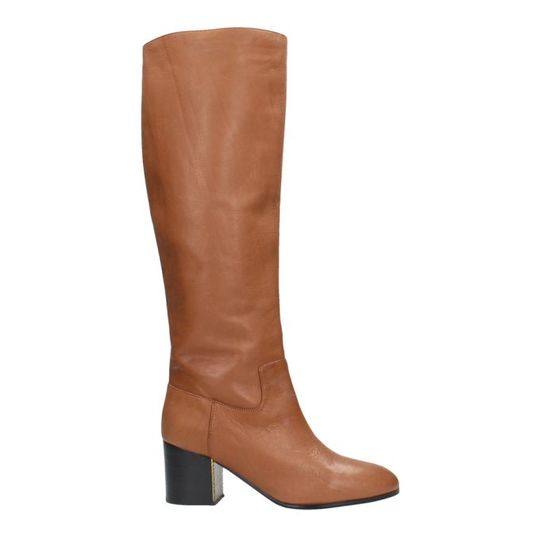 Jil Sander Navy Cognac Calf Leather Boots展示图