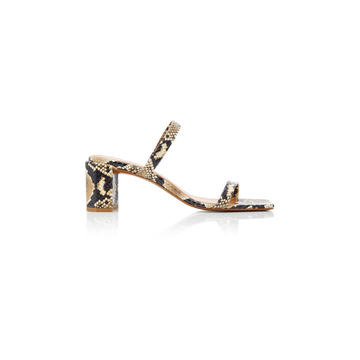 Tanya Snake-Effect Leather Sandals