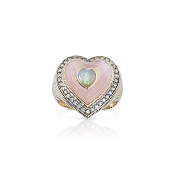 Anahata Rose Quartz Heart Ring