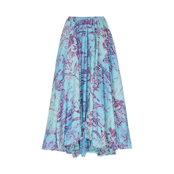 Mariposa Printed Broadcloth Midi Skirt